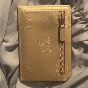 MCM Card Case in metallic monogram leather
